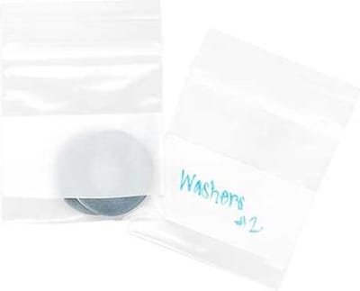 Gripzakken met Schrijfvlak 5x5cm PE 50 micron (100 stuks) | gripzak | ziplock zakken | ziplock zakjes