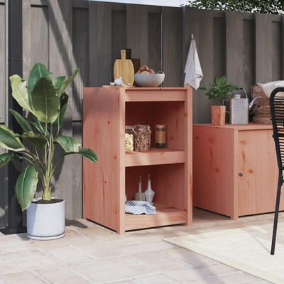 Houten Keukenkast - Buitenkeuken Kast - Buiten Koken - Massief Douglas Hout - 55x55x92 cm - Onbehandeld