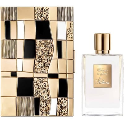 Kilian Woman In Gold Giftset - 50 ml hervulbare eau de parfum spray + clutch tas - cadeauset voor dames
