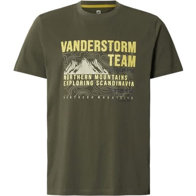 Jan Vanderstorm herren T-Shirt - 52/54 - olijf - Plus Size