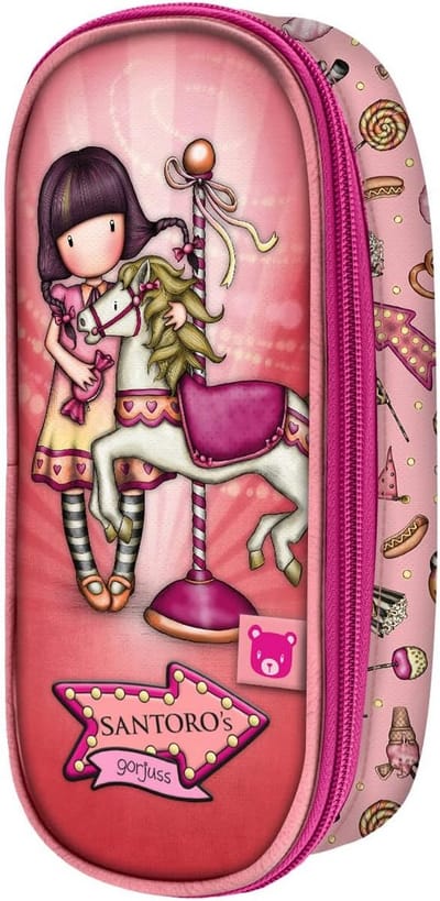 Pennenhouder met Ritssluiting voor Kinderen Ronde Vorm 23x10cm