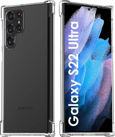 Hoesje voor Samsung Galaxy S22 ULTRA 5G backcover Shockproof siliconen Transparant
