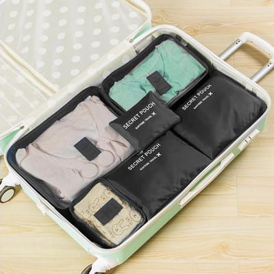6 stks/set Reiskoffer Organizer Tassen Bagage Verpakking Cubes voor Reisorganisator Opslag Schoen Kleding Bagage Organizer Tassen 6Pcs/Set