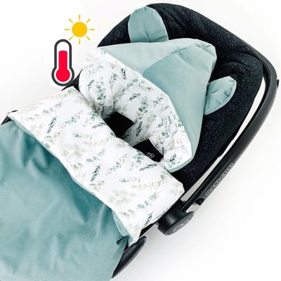 Baby Voetenzak - Baby Slaapzak - Veilig Vervoer - Zachte Velvet Voering - Universeel Model - Zomer Salie