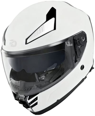 DAWNRISE Integraalhelm met dubbel vizier ECE 22.06 - Wit - Maat XS
