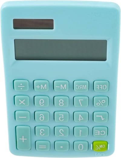 Rekenmachine Kinderen - Zakrekenmachine Student - Cijfers Leren - 8-Cijferig LCD - 12 x 7 cm - Blauw