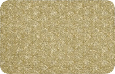 WC mat 80x50 cm - Antislip - Waaier - Geometrisch - Groen - Toiletmat - Vloermat - Douchemat - Toilet tapijt - Toiletmatten