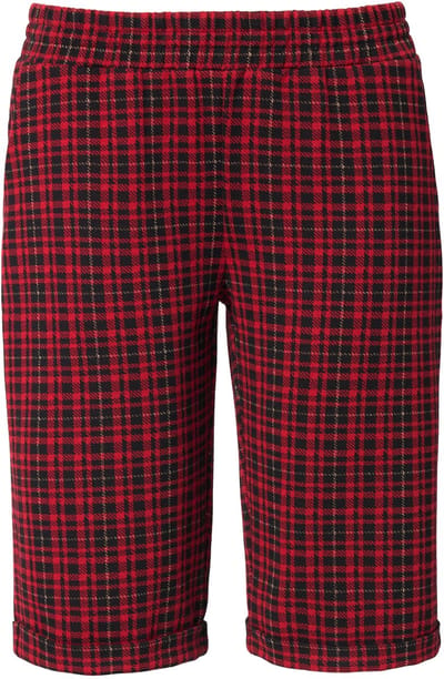 MIAMODA - Dames - Bermuda loose fit jacquard omgeslagen zoom - Zwart - Maat 50