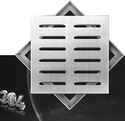 Zware Roestvrijstalen Afvoerrooster voor Buiten - 304 Vierkante Drainage Cover (30 x 30 x 2 cm)