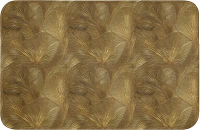 WC mat 60x40 cm - Antislip - Organisch - Lijnen - Goud - Toiletmat - Vloermat - Douchemat - Toilet tapijt - Toiletmatten