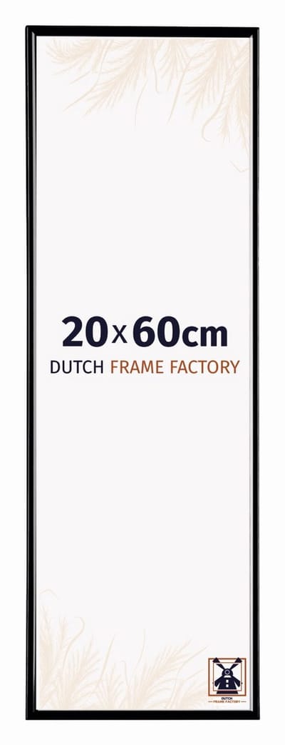 Fotolijst 20x60 cm - Kunststof - Zwart Hoogglans - Easy