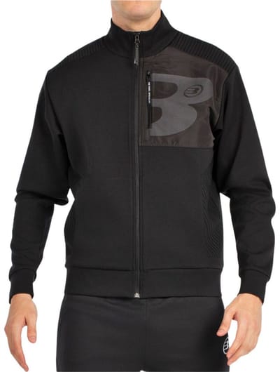 Bullpadel Breen Padel Sweatshirt Heren Zwart – Sport Sweater met Ronde Hals