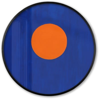 Poster in lijst Rond - Fotolijst 60x60 cm - Posters - Vorm - Rond - Minimalistisch - Blauw - Ronde posterlijst zwart - Decoratie - Wanddecoratie woonkamer - Muurdecoratie slaapkamer