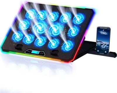 DD® Laptop Cooler - Laptop Standaard - Laptopkoeler - 46x3x5cm - Rgb
