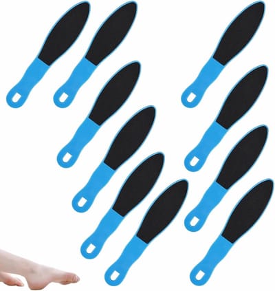 Voetvijl Set - Eeltverwijderaar Voetverzorging - Gladde Huid Creëren - Dubbelzijdig Ontwerp - 10 Stuks - Blauw