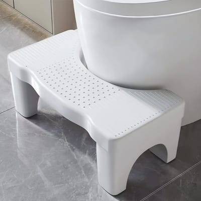 Toiletkrukje voor Volwassenen – Ergonomisch 35° Hurkkrukje met Antislip, Ruimtebesparend en Draagkracht tot 90 kg, Vermindert Constipatie en Aambeien