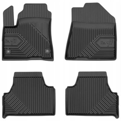 Frogum - No.77 - Automatten 3D - Geschikt voor KIA e-Soul vanaf 2019 - 4-delig - TPE Rubber - Zwart