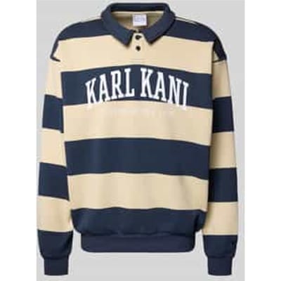 Oversized sweatshirt met polokraag model 'Heritage'