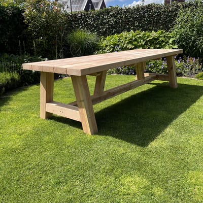 Grote Robuuste Douglas Tuintafel - 350x100 cm