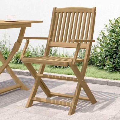 Inklapbare tuinstoelen - Vouwstoelen buiten - Genieten op terras - Massief acaciahout - 54 x 61 x 88 cm - Lichtbruin