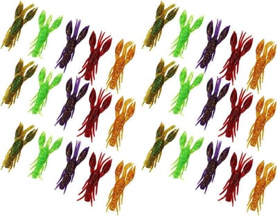 Kunst Aas Langoest - Zacht Rubberen Aas - Vissen Op Baars - Onkruidvrij Design - 75 cm - Vijf Kleuren