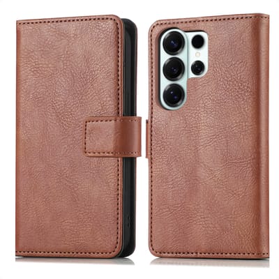 imoshion Hoesje - Geschikt voor Samsung Galaxy S26 Ultra - Luxe Bookcase - Bruin