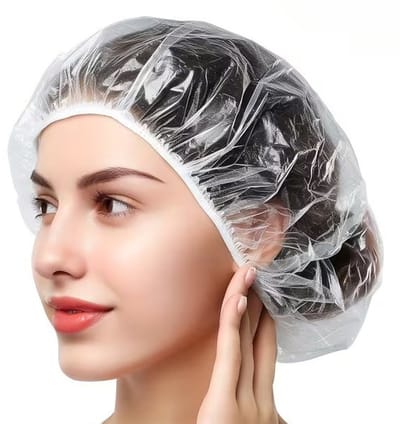 Douchekapjes – 100 Stuks – Transparante Plastic Douchemuts – Waterdichte Shower Caps – Elastisch – Voor Douche, Spa, Hotel & Kapsalon