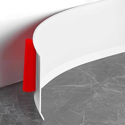 Zachte zelfklevende PVC plint - 200 cm x 10 cm - Wit - voor muren keukens slaapkamers