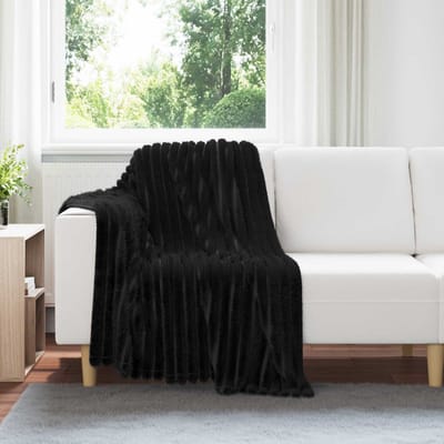 vidaXL - plaid - Zwart - 150 - x - 130 - cm - 0.45 - kg - Fleece