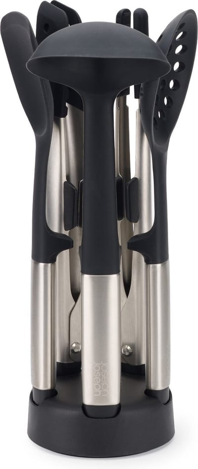 Joseph Joseph - Elevate Fusion Keukenhulpen met Houder 6-Delig - Kunststof - Zilver