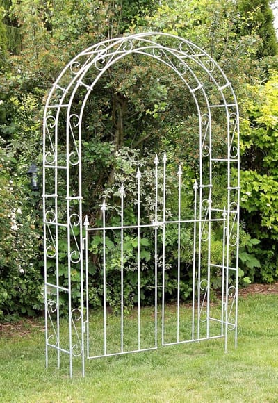 Brede Rozenboog met Dubbele Deur van Verzinkt Metaal | Stevige Klimboog voor Tuin en Entree (140 cm)