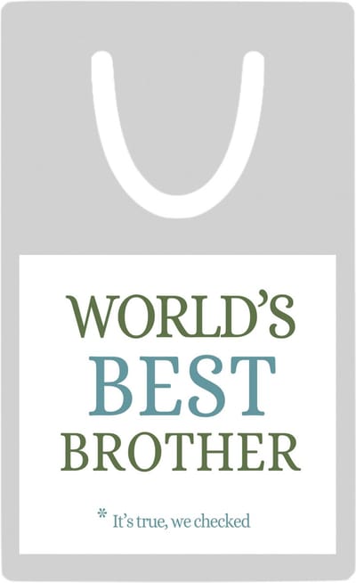 Hacebo® - World's best brother metalen boekenlegger- Broer - een broer - verjaardagscadeau - cadeau voor broer - gift - kado Bladwijzer boekenleggers - 7.6 cm x 5cm
