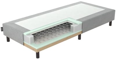 Mörgenn Ideal Boxspring - Losse Box - Luxe Bonellvering - Hotelkwaliteit - Lichtgrijs - 60x210 cm - 20cm hoog