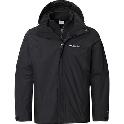 Columbia Outdoor Fleece Voering Drie-in-één Met Capuchon Waterdicht Winddicht Warm Sneldrogend Jas Mannen jassen Zwart WE7211-010 M black