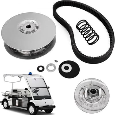 VEVOR achterwielaandrijving koppelingsset voor Yamaha Gas Golf Cart G2-G22 vanaf 1985, secundaire koppelingsaandrijfset met riem JN6-G6201-03 JN6-G6201-04, zilver
