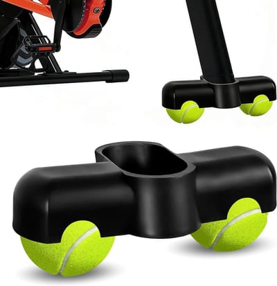 Rocker Plate Voet met Twee Tennisballen voor Indoor Cycling, Geluidsreducerende Adapter voor Zwift, Geschikt voor Zachte Vloeren en Fietstoebehoren