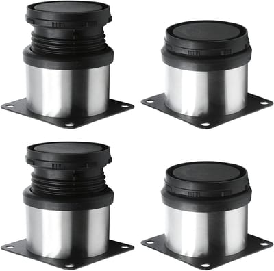 Meubelpoten Set - Vervangende Poten - Meubels Stabiliseren - Verstelbare Hoogte - 4 Stuks - Zilver