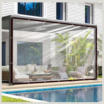SAVI® Veranda Zeil - Transparant Zeil - Afdekzeil - Transparant - 200cm x 600cm x 1cm