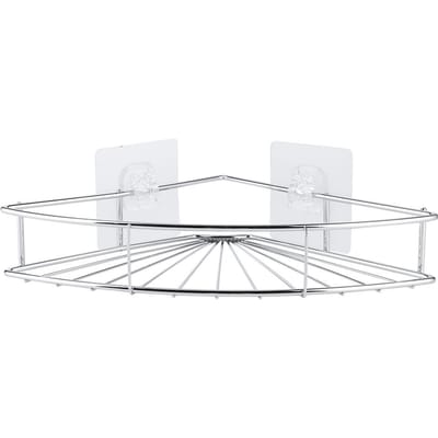 Ponsvrij roestvrijstalen driehoekig opbergrek hoek badkamer plank rek organizer met white