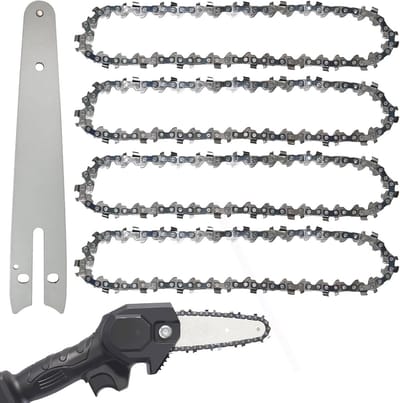 Kettingzaagkettingen 6 inch - Vervangingsset voor kettingzaag met geleiderbalk en lage terugslag