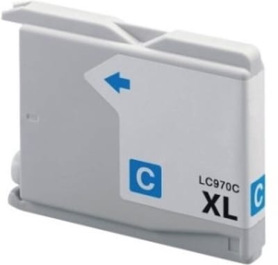 LC-970 XL Cyaan - Huismerk inktcartridge compatible met Brother DCP 130C \ DCP 330C \ DCP 350C \ DCP 357C \ DCP 540CN \ DCP 560CN \ DCP 750CW \ DCP 770CW \ MFC 240C \ MFC 3360C \ MFC 440CN \ MFC 465CN \ MFC 5460CN \ MFC 5860CN \ MFC 660CN