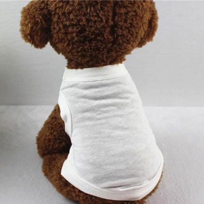 T-shirt uni pour chien XS-3XL Gilet d'été en coton pour chien pour chiens de petite, moyenne et grande taille Vêtements pour Yorkie Pitbull Vêtements pour animaux de compagnie (WHITE,M) blanc
