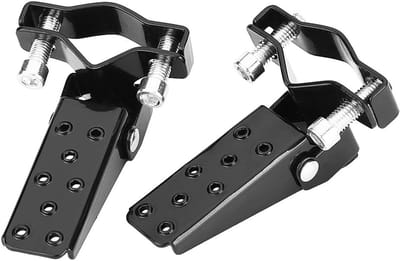 Motorfiets Voetsteunen - Passagiers Pedalen - Comfortabel Rijden - Antislip Ontwerp - Universeel 2.4-3.8cm - Zwart