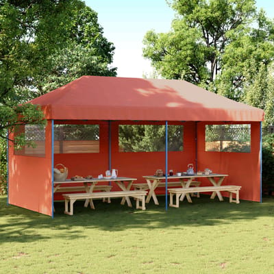 vidaXL - Partytent - 292 - x - 580 - x - 315 - cm - Terracotta - Oxford - Stof