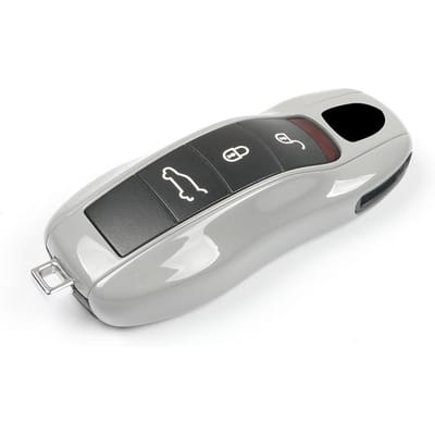 Couleur Gris Mat Pour Porsche Macan 911 Panamera Cayenne 718 Taycan Boxste 3 4 Boutons Housse de Protection Étui Porte-Clé Intelligent Porte-Clés white