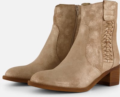aqa shoes - A8745 - Laarsjes - Kleur: Wit/beige - Maat: 42