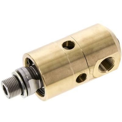 Draaidoorvoer G3/8'' Binnendraad X G3/8'' Buitendraad Linkshandig Messing 50bar Schurende Middelen