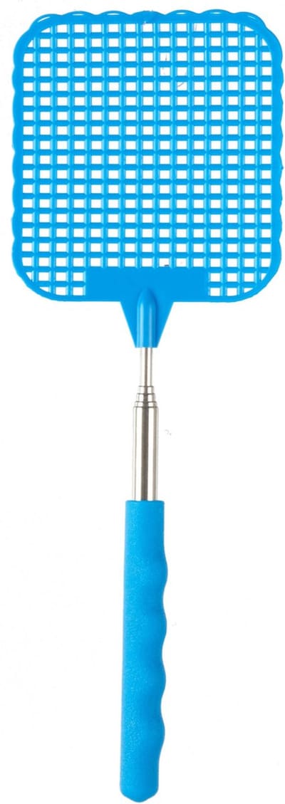 Ibergarden Vliegenmepper compact - Uitschuifbaar tot 60 cm - blauw - Insecten killer