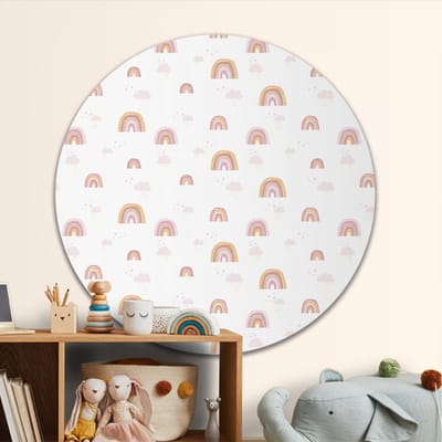 Behangcirkel 80cm Studio Wallz - Rainbow Pinky Peach small