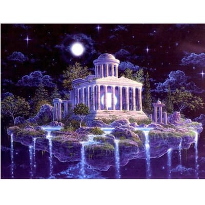 Beaux bâtiments diamant peinture rêve château plein diamant broderie mosaïque décoration photo 20X30CM